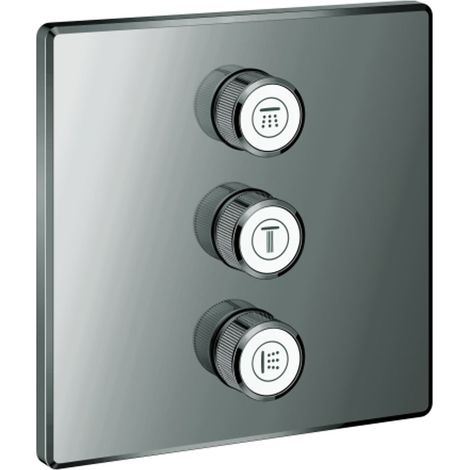 GROHE Válvula de 3 vías empotrada Grohtherm Smart Control 29127 cuadrada FMS hard graphite, 29127A00