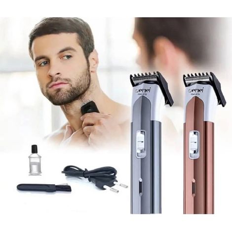 TRADE SHOP - Tagliacapelli Barba Trimmer Elettrico Ricaricabile Professionale Gm676 A Batteria - (1/5)