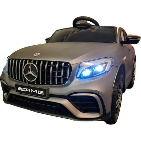 Auto Elettrica per Bambini 12V Grigio con Telecomando e Luci LED (1/5)