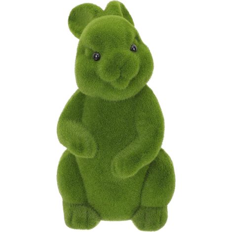 Osterdekoration Hasenfigur aus grünem Pe Vlies mit