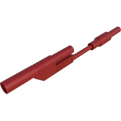 SKS Hirschmann MAL 2800 S rt Cordon de mesure de sécurité fiche de sécurité 4 mm fiche de sécurité 4 mm 8 cm rouge 1 pc (1/2)
