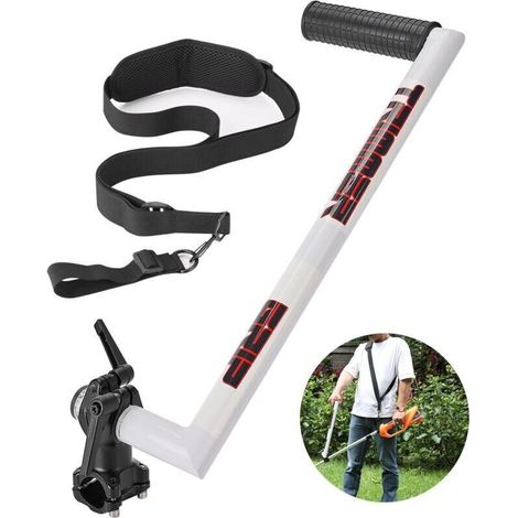 Ergonomischer Rasenmähergriff. Rasenmähergriff mit Schultergurt. Rasenmähergriffverlängerung.