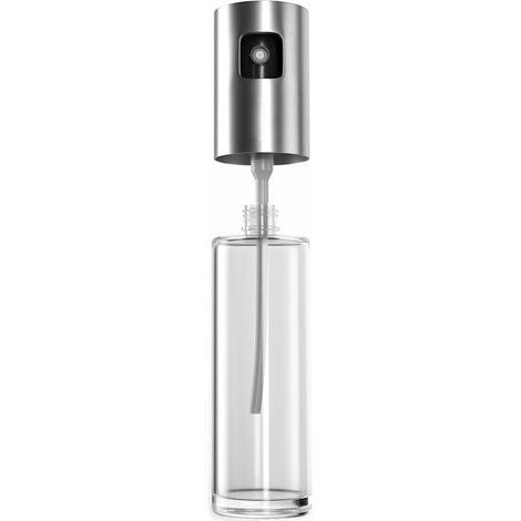 Flacon pulvérisateur d'huile de 100 ml - huile de cuisson en spray - accessoire pour friteuse à air chaud et gril - flacon rechargeable pour huile et vinaigre - verre et acier inoxydable (1/4)