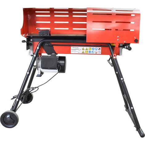 Spaccalegna orizzontale 7T 230V 2kW con supporto in altezza e protezione Breckner Germany (1/5)