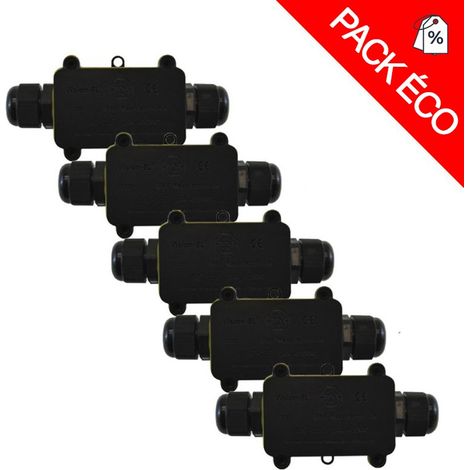 Pack de 5 boîtes de dérivation étanches - 2 entrées Miidex Lighting® (1/4)