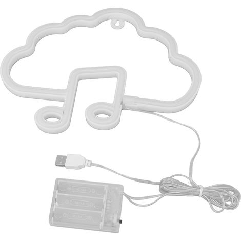 LED-Neonleuchte in Form einer PVC-Note, betrieben mit (1/5)
