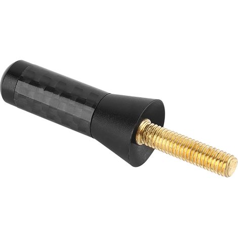 Universelle kurze Autoantenne aus Aluminium und Kohlefaser, 3,5 cm Schraube, zur Außendekoration des Fahrzeugs, schwarzes Tuning-Zubehör (1/5)