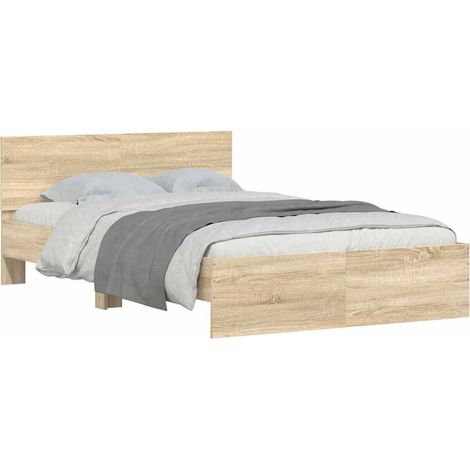 Cadre de lit sans matelas chêne sonoma 120x200 cm vidaXL (1/5)
