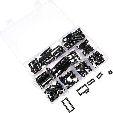 150 pièces Double Row Dip Soldering Ic Socket Set -pin Integrated Circuit Connector For Electronics Components Pcb (1/5)