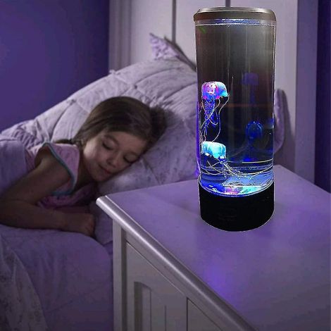 Lampe LED de bureau en forme de méduse, changeant de couleur (1/4)