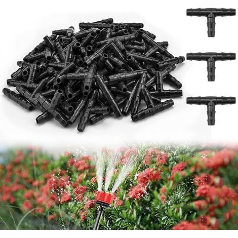 Plastic Irigation Water Drop 4/7 mm Irrigation Fitting Leakproof Tee Water Hose Connectors Watering Systems Gardening Lawn (1/5)