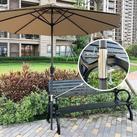 Support Pour Parasol - Acier Galvanisé - Convient Tubes 32 À 38 Mm - Pour Balcon Terrasse Table Extérieure - 1 Pièce (1/4)