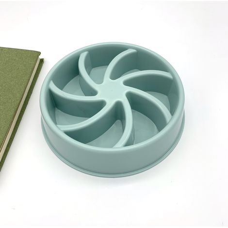 Gamelle antidérapante anti-étouffement slow food pour animaux de compagnie(bleu) (1/5)