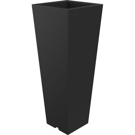 Vaso 37,5x102 cm in Resina Arkema Quadro 102 Antracite (1/2)