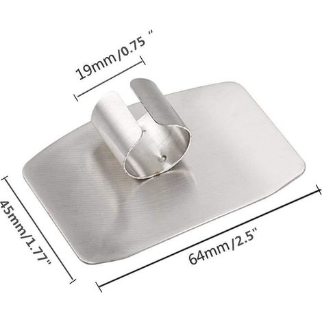 Protège-doigts de cuisine en acier inoxydable, protection anti-coupure pour découpe de légumes (1/3)