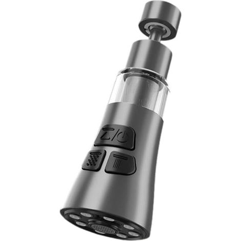 CCYKXA 360° rotating sink water filter tap, three-mode switch for bubble blade or shower flow, removable anti-splash aerator, for most standard taps