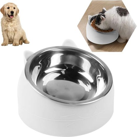 Bol pour chat, Bol pour chat, 15° plate - Forme inclinée Bol pour chat, Bol pour chiot, Antidérapant Bol pour chat et chien, Bol pour chat incliné et (1/5)
