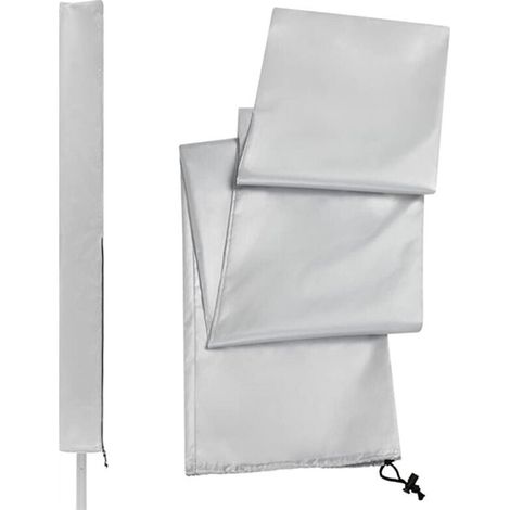 Housse de séchoir rotative, housse de séchoir à linge imperméable avec fermeture éclair, adaptée aux cordes à linge et aux étendoirs de jardin (argent). (1/4)