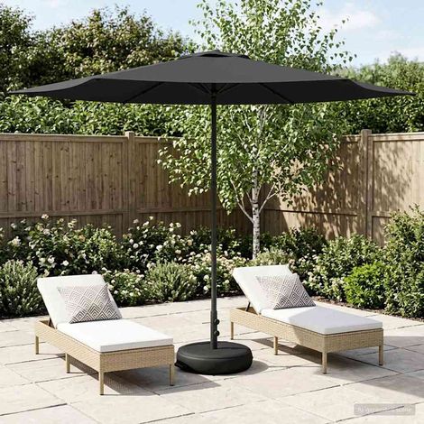 Paraguas de Jardín con Base 300 x 300 cm Poliéster Rectangular