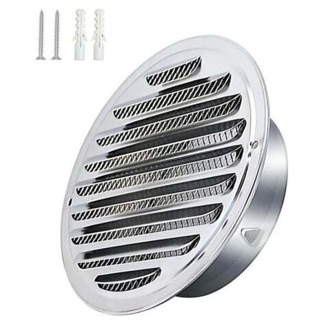 PA Grille de Ventilation Ronde 150mm Acier Inoxydable pour Tuyau D'échappement Avec Moustiquaire (1/4)