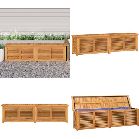 Gartenbox mit Beutel 200x50x53 cm Massivholz Teak - Gartentruhe - Gartentruhen - Home & Living (1/5)