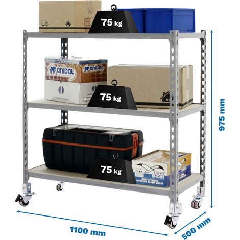 Simonrack MADERCLICK MOBILE SUPERPLUS 3/500 900 Grau