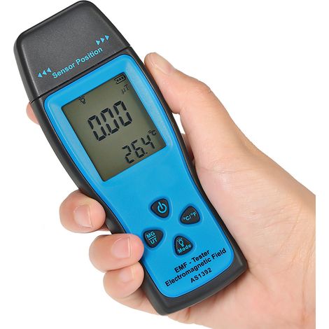 Mini testeur numérique portable à écran LCD pour champs électromagnétiques, détecteur de rayonnement électromagnétique, dosimètre et compteur. (1/5)