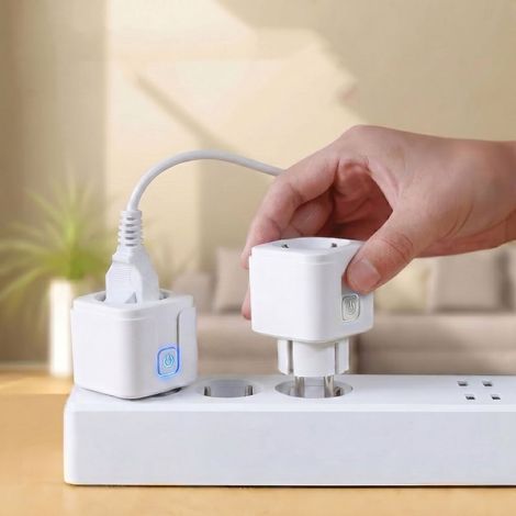Toma de corriente wifi greenblue con control remoto, compatible con android/ios/alexa/google home, temporizador, medidor de potencia, máx. 16 a/3840 w, gb735 w (1/5)
