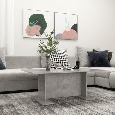 vidaXL Tavolino Salotto Grigio Cemento 103,5x60x40cm Legno Multistrato (1/5)