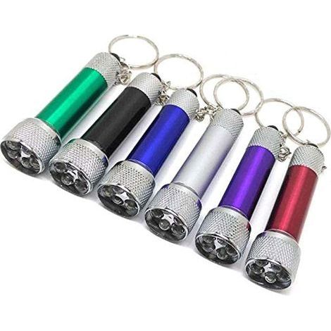 AIDUCHO Lot De 6 Mini Lampes De Poche Porte-Clés 5 Ampoules Lampe De Poche Led Porte-Clés Lampe À Main Lampes De Poche Pour Camping Enfants Fête Faveur Cadeau Prix (1/5)