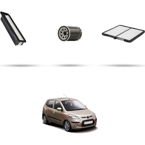 Kit tagliando 3 filtri compatibile con Hyundai  i10 1.2 LPG 57kw dal 2010 (1/5)