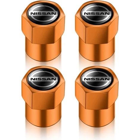 (Lot de 4 dorés) 4 bouchons de valve de pneu compatibles avec Qashqai J10 J11 X-Trail Patrol SYLPHY Accessoires auto (1/5)