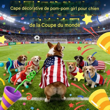 Capes pour animaux de compagnie aux couleurs de la Coupe du Monde 2026, en satin, pour afficher votre soutien à votre équipe préférée (Brésil, 70 x 70 cm, lot de 2), idéales pour les chiens de petite 