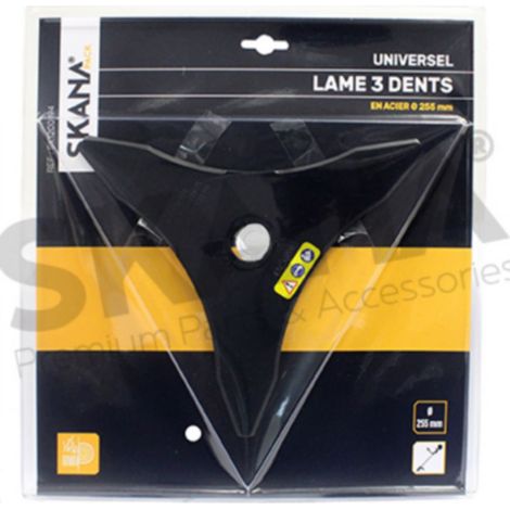 Lama in acciaio professionale a 3 denti ø: 255 mm foro: 25,4 mm spessore: 3 mm per decespugliatori da 35 cc in su