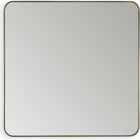 Miroir 80 x 3 x 80 cm Miroir, Métal - Doré (1/3)