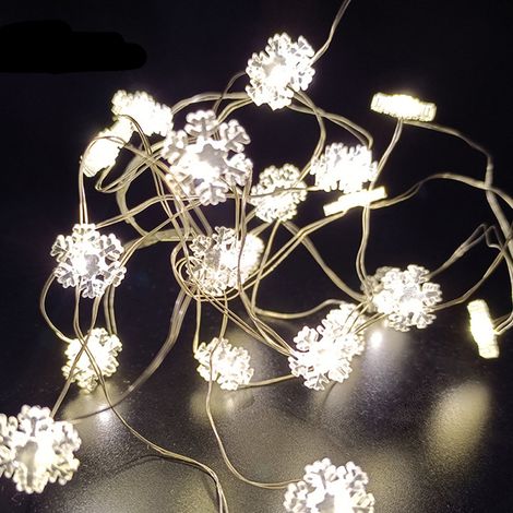 Décorations de Noël : Guirlande lumineuse LED en fil de cuivre représentant un bonhomme de neige, le Père Noël et une tête de cerf, idéale pour décorer le sapin de Noël, le salon et la chambre. (1/2)