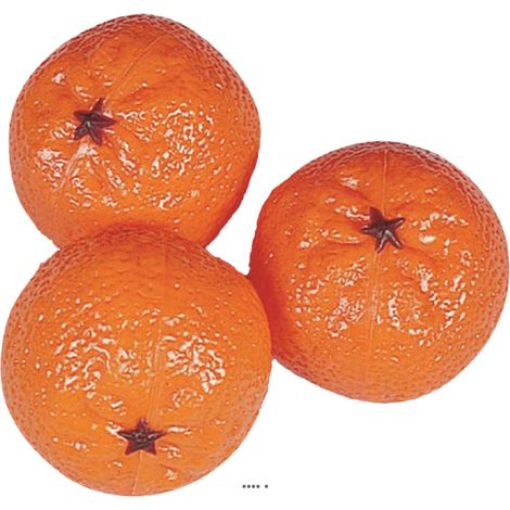 Mandarine artificielle en lot de 3 en Plastique soufflé D 65x50 mm (1/3)