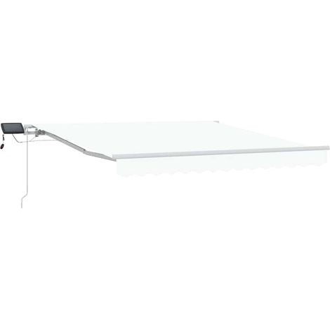 Maison Exclusive - Tenda Retrattile Bianco 350 x 250 cm Tessuto e acciaio