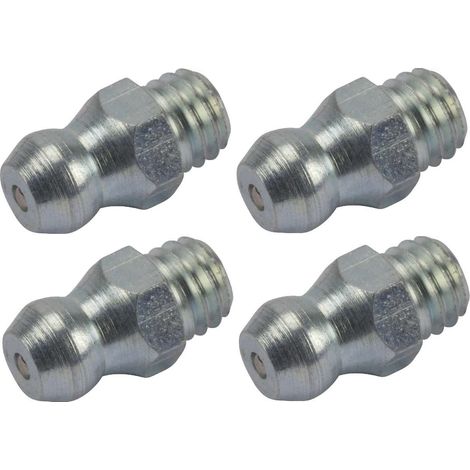 Cyclingcolors – Lot de 4 graisseurs M6 angle 180° court – Embout graissage pour pompe à graisse manuelle – Accessoire entretien tracteur engin agricole