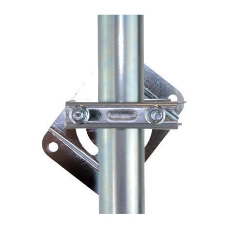 Fixation orientable pour poutre Ø 25 à 50 mm – Acier zingué – Installation rapide – Maintien sécurisé pour mâts – Sedea