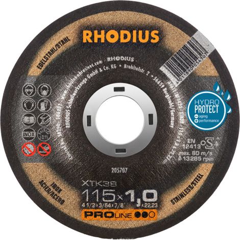 Disque de tronçonnage extra-fin Rhodius XTK38 50 pièces