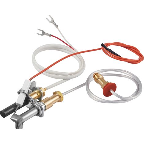 Mophorn Conjunto de Quemador Piloto de Gas Natural, OE 446-512A, HSRV 446-512A, SRV 446-512A, para Chimenea, Compatible con Modelos de Heat & Glo, Heatilator, Lennox y Regency, 160 x 120 x 40 mm (1/5)