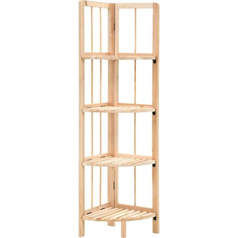vidaXL Estante de esquina de madera de cedro 27x27x110 cm (1/5)