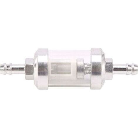 Universeller Kraftstofffilter für Benzinmotoren, Chromglas, XU, 5/16 Zoll, 8 mm, Silber, Motorräder - (1/4)