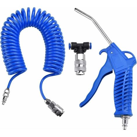 Dust Blower Set - Pneumatic Air Blow Gun with 8mm PU Hose - for Truck Cab and Sleeper Cleaning - 5 m - 1 Set (1/5)