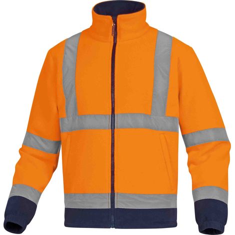 Veste haute visibilité Delta Plus, Orange/bleu marine, taille L, Mixte ( Prix pour 1 ) (1/2)