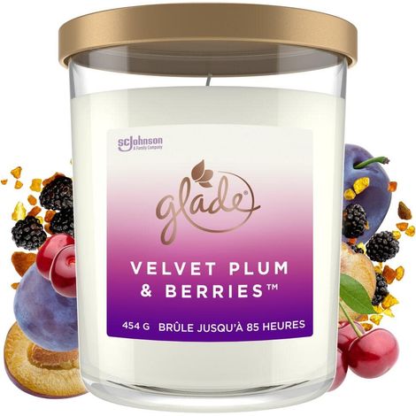 Bougie Parfumée Extra Large - Infusé Aux Huiles Essentielles - Longue Durée 85H - Velvet Plum (1/5)