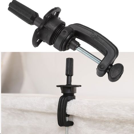 Support d'entraînement pour perruques, trépied de coiffure, socle pour tête de mannequin noir (1/5)