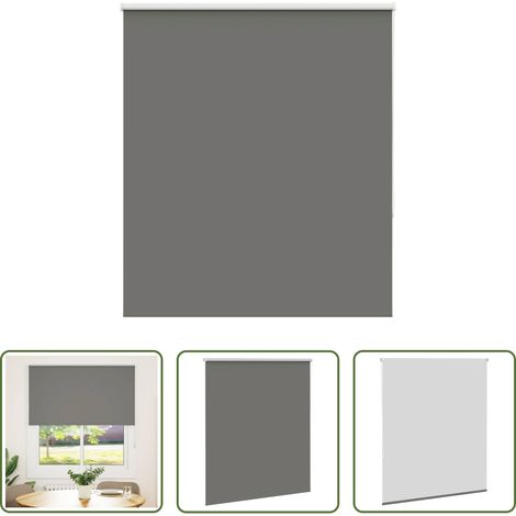 vidaXL Sichtschutz - Verdunkelungsrollo Grau 120x175cm Stoffbreite 116,6cm Polyester (1/5)