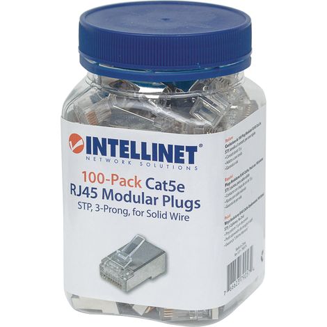 Intellinet Confezione da 100 Plug Modulari RJ45 Cat.5e (1/4)